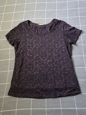 Vtg 90s Notations Lace Baby Doll Tee